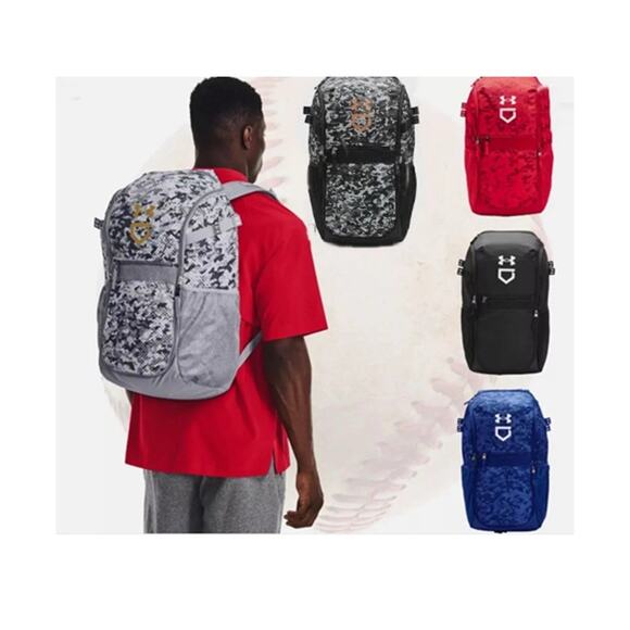 Under Armour Baseball Unisex Adult Utility Backpack 1369318 Gray Camo - Picture 1 of 16
